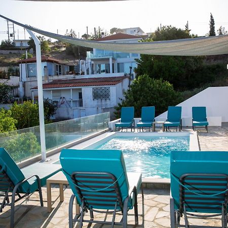 Villa Luna Private Heated Hydro Pool Bbq Beach 4Min Agia Marina Mikrolimanou Buitenkant foto