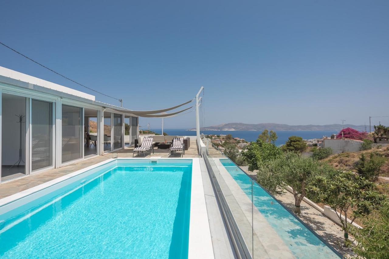 Villa Luna Private Heated Hydro Pool Bbq Beach 4Min Agia Marina Mikrolimanou Buitenkant foto