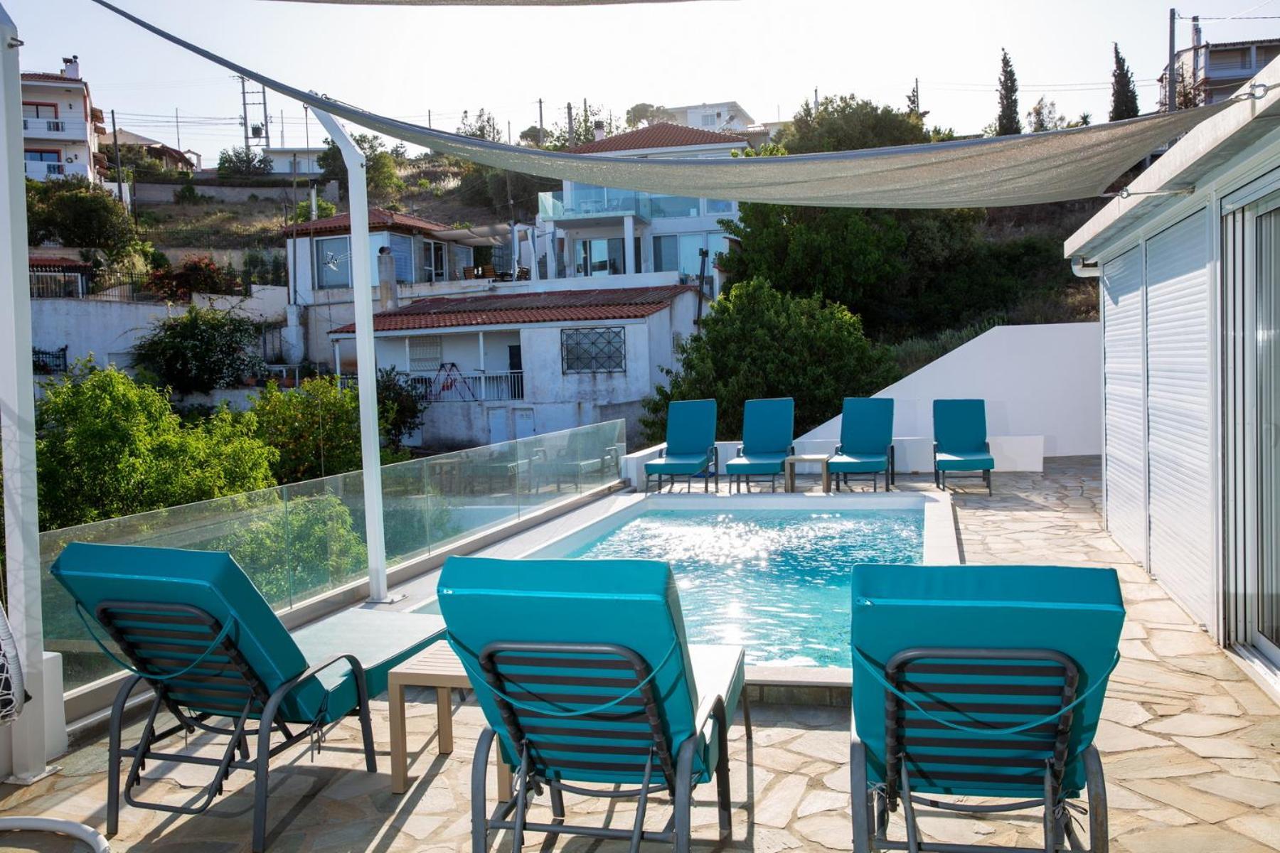 Villa Luna Private Heated Hydro Pool Bbq Beach 4Min Agia Marina Mikrolimanou Buitenkant foto